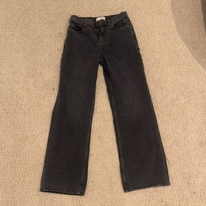 Free People Black Straight Leg Jeans